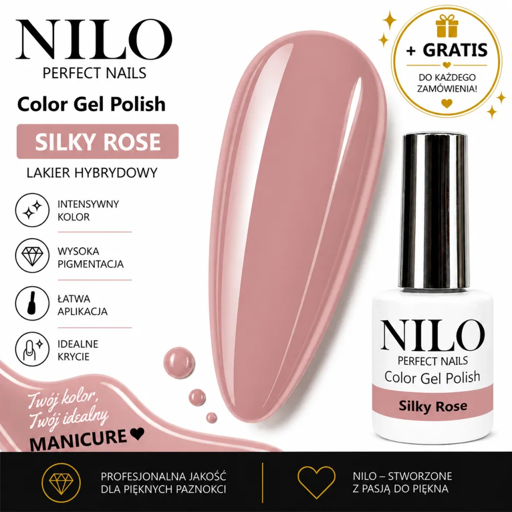Lakier Hybrydowy Silky Rose - NILO no.72